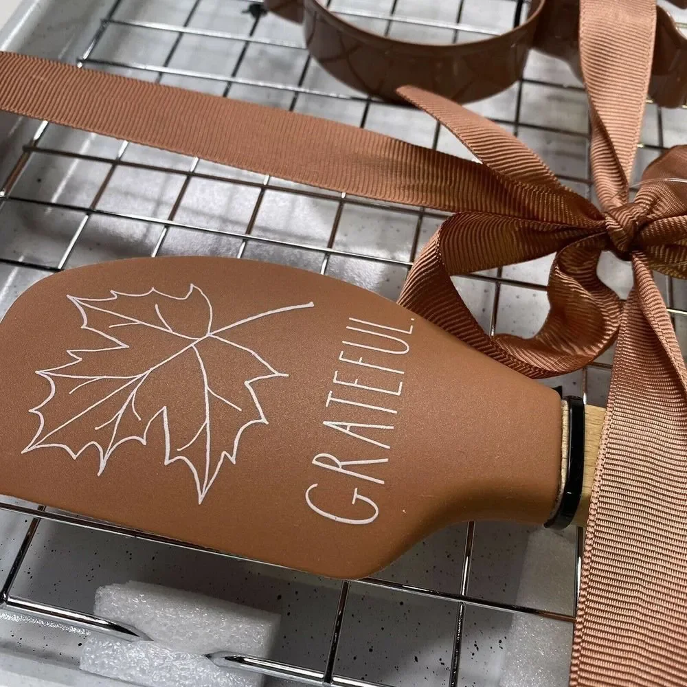 Rae Dunn 6 Pc Baking Set Grateful Amber Cookie Cutter Spatula Cookie She…